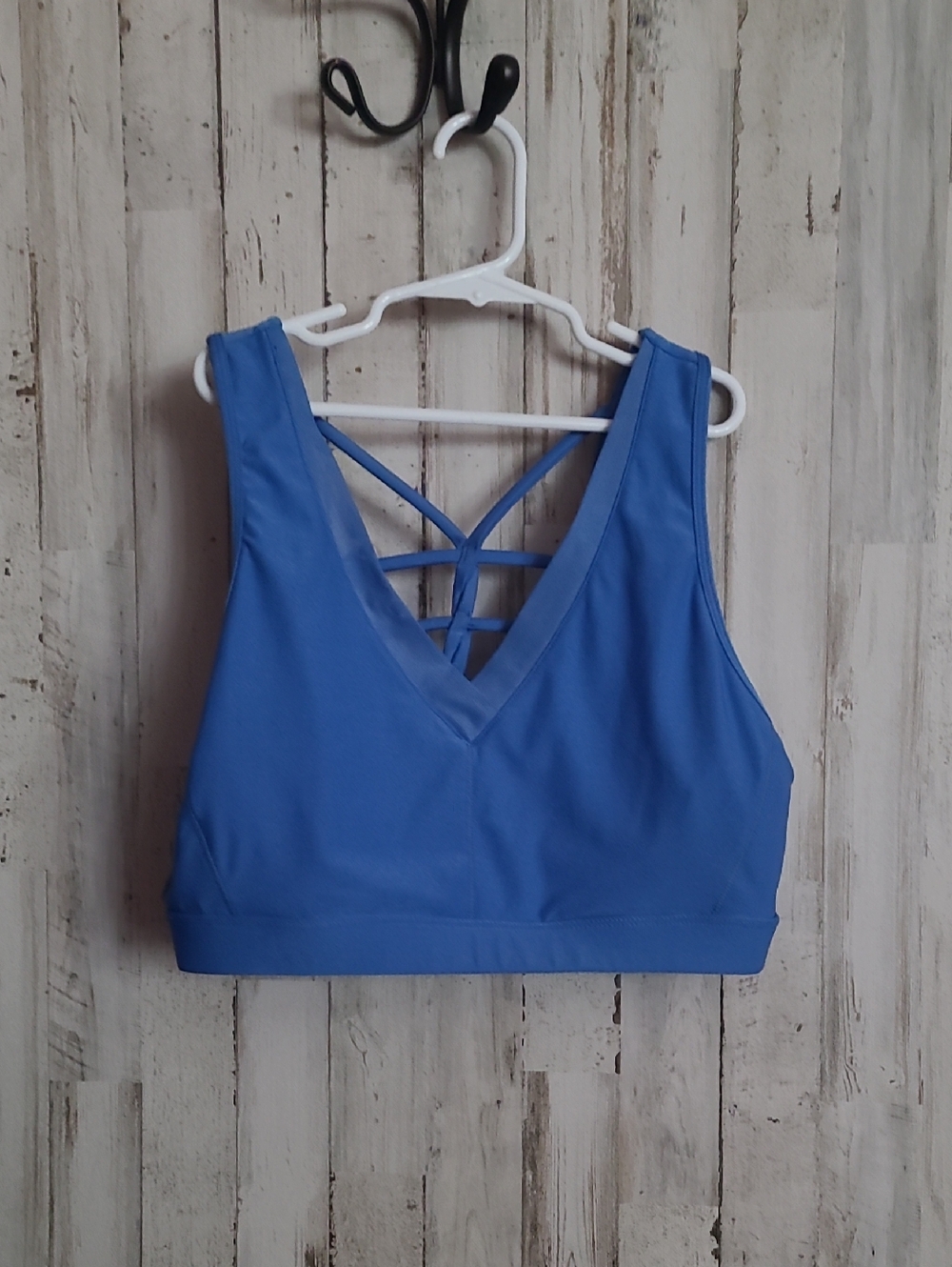 Avia Periwinkle V-Neck Strappy Sports Bra